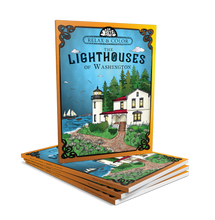 Load image into Gallery viewer, Relax and Color The Lighthouses of Washington - Paperback