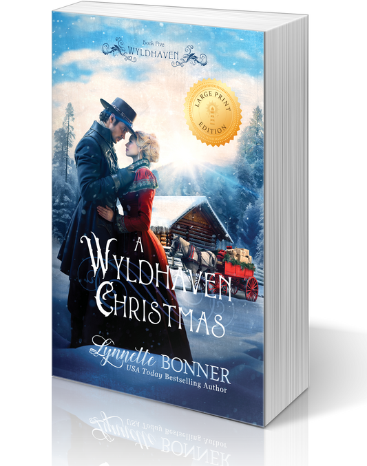 Large Print Cover of A Wyldhaven Christmas, a Christian historical Western Romance