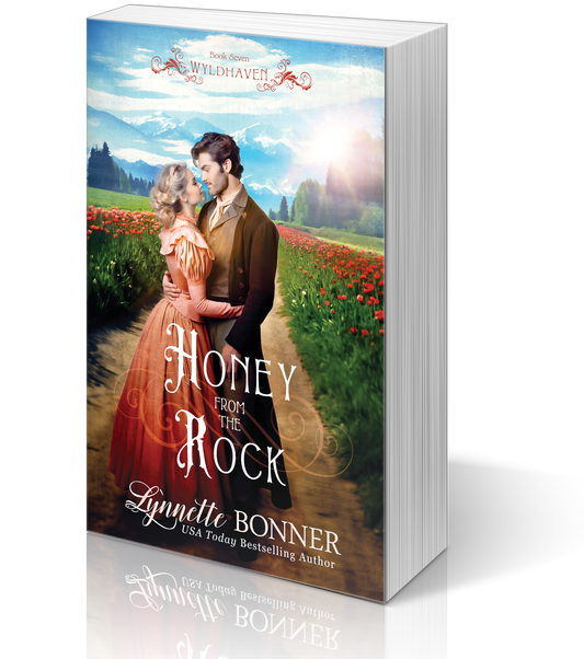Paperback for Honey From the Rock, a Christian historical Western Romance