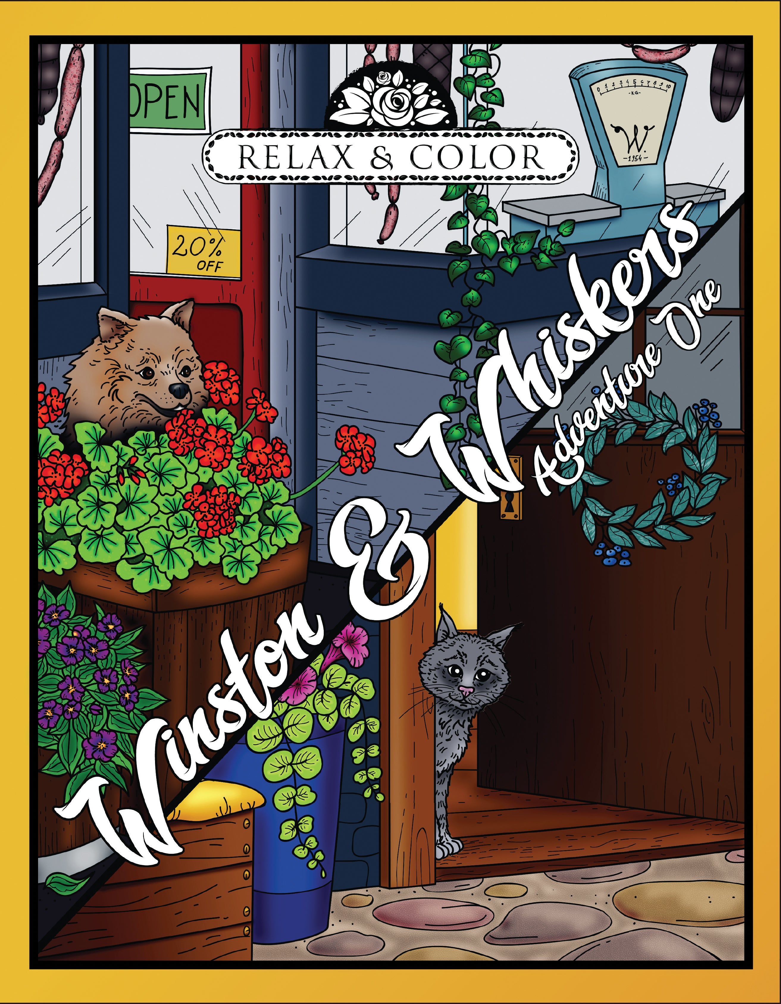 Relax and Color Winston & Whiskers - Adventure One - Paperback