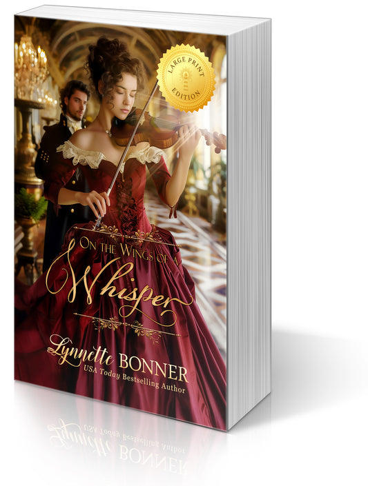 Large Print Cover of On the Wings of a Whisper, a Christian historical Western Romance