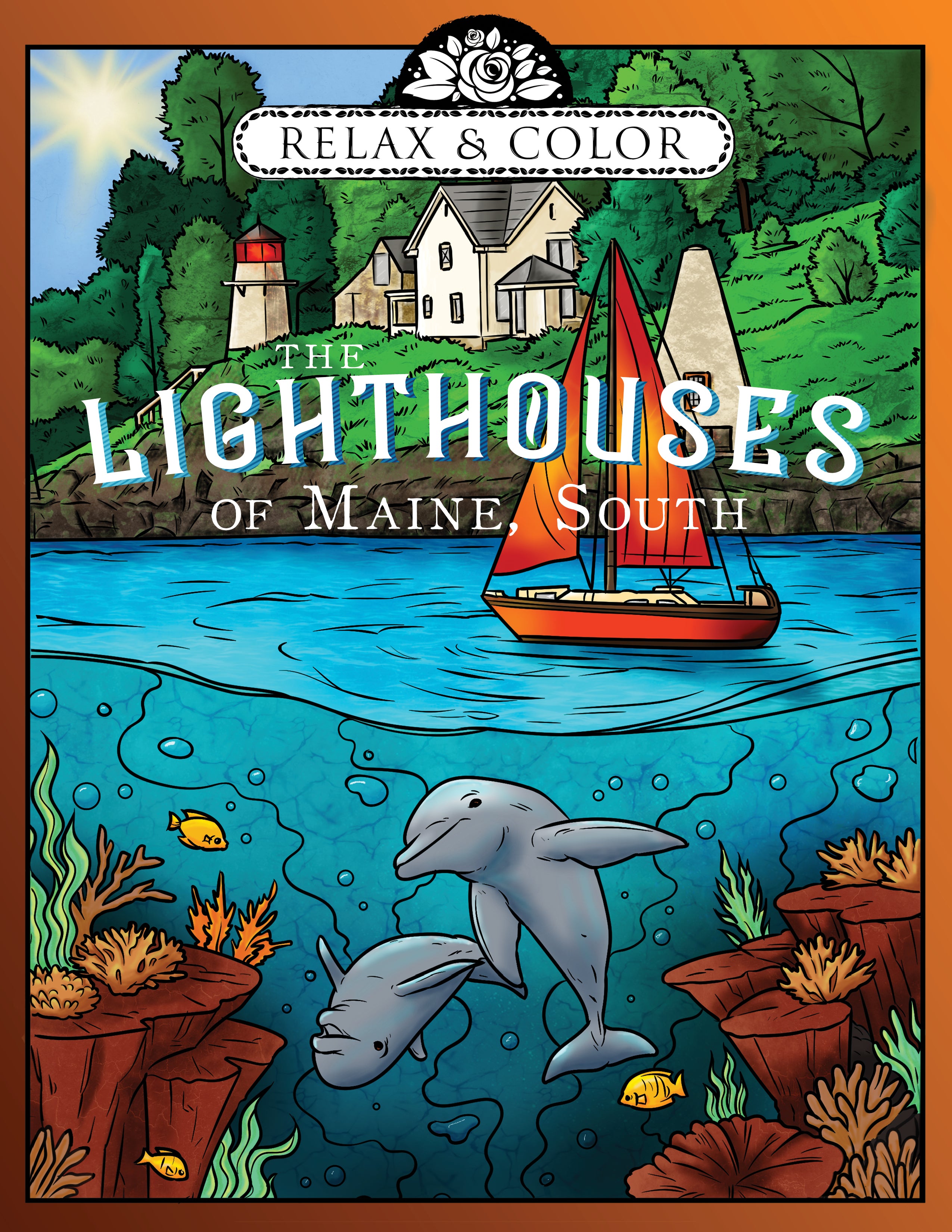 Relax and Color The Lighthouses of Maine, South - Paperback