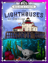 Load image into Gallery viewer, Relax and Color The Lighthouses of Washington, Oregon, and Maine, North - Paperback Bundle
