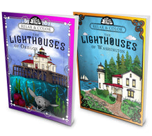Load image into Gallery viewer, Relax and Color The Lighthouses of Washington and Oregon - Paperback Bundle
