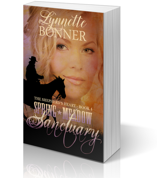 Paperback for Spring Meadow Sanctuary, a Christian historical Western Romance