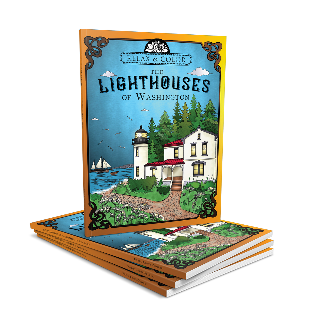 Relax and Color The Lighthouses of Washington - Paperback