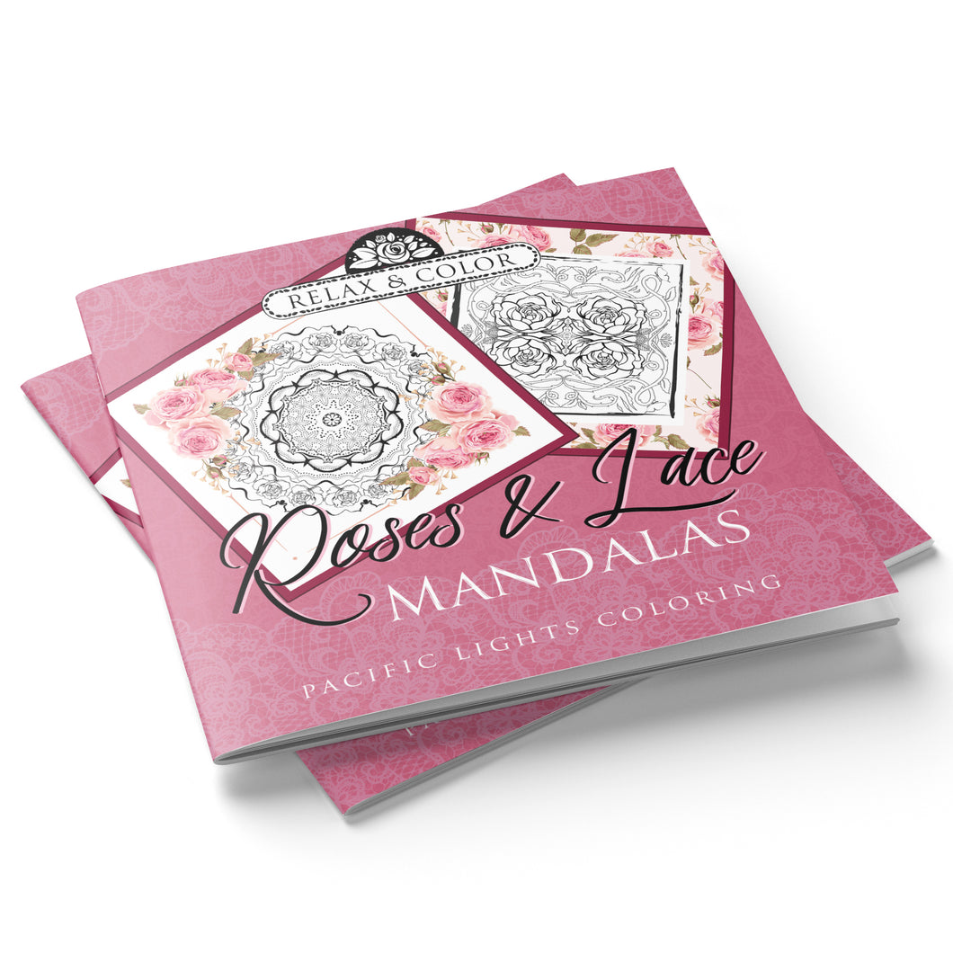 Relax and Color Roses and Lace Mandalas - Paperback